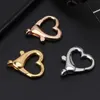 5 Sztuk Love Heart Kształt Klamer Klamer Brelok Wisiorek Alloy Akcesoria Biżuteria DIY Materiał G1019