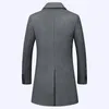 Mélange de laine pour hommes, petite veste de pluie, manteau solide Hombre, coupe-vent épais, pardessus d'affaires, hiver Viol22