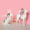 Nordic Fairy Tale Angel Girl Creative Animal Paard Rabbit Hars Crafts Slaapkamer Woonkamer Woondecoratie Ornamenten