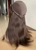 Finest Mongolian Hair Kosher Wig Silky Straight Brown Color Virgin Human Hair Silk Base Jewish Wigs for White Women Fast Express Delivery