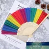 2pcs 21cm Rainbow Folding Fan Cool Summer Handheld For Family Friends Party Favor Factory price expert design Quality Latest Style Original Status