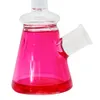 Rosafarbene Glas-Wasserpfeife, Glasbong, Glasbecher, Metallschale, Aschefänger, Tupferöl-Bubbler, Mini-Wasserbong mit Fozen-Gel