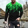 22 stilar Gradient Flame Dots Sweatshirt Gothic Boys Printing Toppar Mode Hiphop Mens Sweatshirts med Gradient Långärmad Grossist