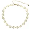 Dames Turkse Eye Links Chain 35 + 10cm Choker Kettingen Geluk Symbool Geometrische Sieraden voor Festival Party Necklace