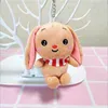 Schattige konijn knuffel pop knuffel sleutelhanger kleine hanger roze cartoon pop voor meisjes mini 10 cm ca. meerdere kleuren7866233