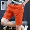 Cotton Shorts Men Summer Beach Men's Fashion Clothing Elastic Band Homme Casual Brand Short Trousers High Quality 6B0 210716