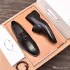 L5 2020 Nya Mens skor Äkta läder Casual Skor British Style Brand Formal Fashion Flats Män Skodon Högkvalitativ Sko Oxford