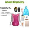 Sac à dos étanche hydratation 8L Trail vélo sac à eau pour randonnée cyclisme Camping Pack vessie pliable