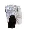 Sports leisure shorts men's double-layer fake two piece quick drying Capris zipper pocket running can listen to headphones while exercising cycling hiking pants