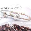 11.11 Braccialetti da donna con design a goccia d'acqua realizzati con cristallo austriaco per accessori per gioielli a mano color oro per ragazze da donna Q0717