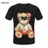 100% bomullsdesigner Mens T-shirt Skull Crystal Tees Grundläggande fast tryck bokstäver björnskateboard casual punk toppar tee skjortor lyxkläder orangutan kort ärm M-3xl