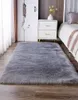 Grey bedroom carpet fur soft fluffy for living room modern shaggy floor White red black mat customizable 210626