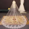 Bling lantejoulas lace véu longo véu Catedral véu com pente branco marfim 3 metros véu para noiva acessórios de casamento x0726