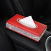 Bling Crystal Car Tissue Luxury PU Leather Auto Paper Box Holder Case Case Tray For Home Office Automotive
