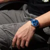 Reef Tiger / RTの高級ドレス腕時計ブルーダイヤルレザーブランド凸レンズガラス男性用RGA8238腕時計
