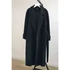 Trench coat in misto lana da donna primavera Capispalla elegante Cardigan allentato casual Cappotto in cashmere femminile Versione coreana 211118