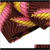 Vêtements de vêtements de vêtements livraison de chute 2021 Impressions de polyester de mode ankara binta réalité cire de haute qualité 6 yards tissu africain pour robe de fête 9tjy5