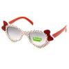 Os óculos do coração dos óculos das crianças meninas crianças óculos de sol verão uv400 plástico óculos de sol para meninas