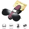 Autres accessoires d'intérieur Porte-lunettes en diamant strass pour support de pare-soleil de voiture avec clip de carte de billet