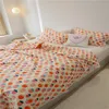 Erdbeere bedruckte Kinder Sommer Cool Quilt Tagesdecke Spitzendekor Klimatisierte Bettdecke Erwachsene Baumwolle Home Only Bettdecken-Sets