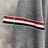 TB Thom Cotton Puliting Tricolor Stripe Shirt Jacket Män Smart Casual Koreansk stil Anpassad grossist