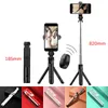 Kolorowe bezprzewodowe bluetooth Selfie Stick Składany Mini Tripod Expandable Monopod z pilotem do telefonu iPhone IOS Android