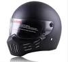 FPR full Face Motorcycle Vintage helmet with clear visor for dirt bike Cafe racer retro casco mocular custom motocross cycling