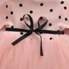 Citgeett Newborn Toddler Kids Baby Girls Long Sleeve Knitting Dot Lace Tutu Dress Clothes 0-4Y Q0716