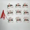 Vendita all'ingrosso! Decorazioni natalizie Ornamenti per l'albero Ciondolo di Babbo Natale scrivibile Regali per feste a casa per amici di famiglia A12