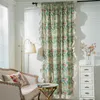 Curtain & Drapes Lotus Leaf Fringe Curtains Living Room Cotton Linen Semi Blackout Dedroom Door Christmas Window