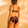 Bondages Sexy Lederen Harnas Ketting Roze BDSM Mujer Lingerie Set Vrouwen Body Bondage Liguero Fetish Harajuku Jarretel Juguetes Sexuales 1122