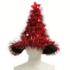 Creative Kinderen Rood Zilver Groene Boom met Star Cap Santa Hat voor Decoratie Kerstfeest Props