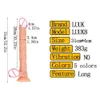 LUUK Longo 31cm Dildo Ventosa Pau Estimular Massagem Masturbação Vaginal Mulher Pênis Realista Q0508286O