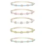 Bangle Pink White Blue Green Yellow Light Pastel Colorful Fashion Jewelry 5A Cubic Zirconia Open Band For Women Raym22