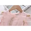 Miłość Ddmm Girls Casual Princess Sukienki Lato Cekinowa Dress Kids Wedding Party Vestidos Kostiumy odzieżowe 210715