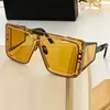23SS Offizielle neueste, beliebte Luxus-Sonnenbrille 102B, übergroßer Rahmen mit geraden Bügeln, versteckter Kapuze, modischer Designer-Stil und Top-Qualität, zufällige Box