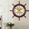 Muurklokken goud klok moderne creatieve massief hout roer home decor metalen horloge woonkamer decoratie reloj de pared