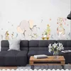 Счастливый детский слон кролик олень стены наклейки детей детская комната декор комнаты искусства питомник из морских мультфильмов животных наклейки домашние обои 210420
