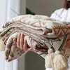 Boheemse stijl deken geometrisch patroon draaddekens handgemaakte geweven sjaal sjaal comfortabel zacht Copertura zomerquilt290E7439124