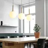 Lampes suspendues Nordic Post Moderne Magic Bean Verre Abat-jour E27 Lustre Luminaires Pour Chambre Déco Pendentif