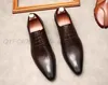 Recém-chegadas vestido homens sapato de couro genuíno sapato de Oxford para homens formal casamento escritório brogue sapatos negros marrom