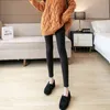 冬の女性の厚いラムボーのレギンスベルベット並ぶ足首長さのパンツカジュアルシームレスな暖かいファッションハイトウエスト211221