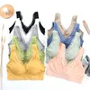 Lace Bra For Women Gym Tops Yoga Underwear Fitness Free Size High Elastic Breathable Quick Dry Sportswear Active Clothing