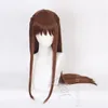 CESTINO DI FRUTTA Tohru Honda Costume Cosplay Parrucche Lungo Rettilineo Marrone Puntelli per capelli per feste Lolita ragazza Halloween Capelli sintetici + Cap