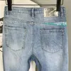 Primavera Autunno 2021 Jeans azzurri Piedi maschili Social People Stamping Stitching Personality Adolescenti Studenti Harem Pants Uomo