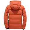 メンズウィンターホワイトアヒルダウンジャケットの特大パッド入りパーカーフード付き屋外厚い暖かい雪Outwearコートプラスサイズ4xl 211110