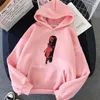 Sweats à capuche pour femmes Sweat Harajuku Mode Fille Imprimé À Manches Longues Femmes Hiver Automne En Peluche À Capuche Lâche Confortable Bleu Tops Pul