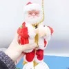 2022 Prezent Elektryczny Wspinaczka Drabina Santa Claus Christmas Ornament Dekoracja Dla Domowej Choinki Wiszące Wiszące wystrój z muzyką 211112