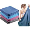 76 * 152 Microfibre Serviette Voyage Sport Bain Séchage Rapide Super Absorbant Grand Solide Couleur Velours Ultra Doux Lumière Gym Plage Yoga ZL0525