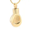 Cremation en acier inoxydable Ashes Urn Boxing Gants Pendentif Hip-Hop Style Collier Souvenir, Cendres Jar pour commémorer la famille décédée-or, argent, or rose, noir